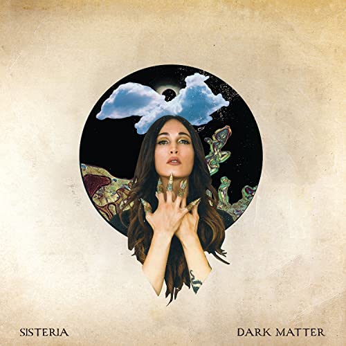 Album cover for Sisteria’s “Dark Matter” featuring a woman with long hair.