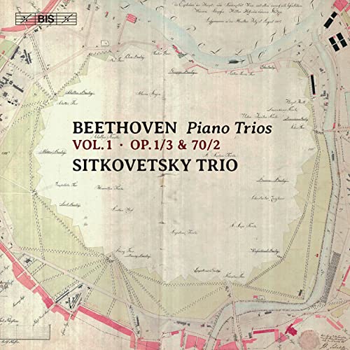 CD cover for Beethoven piano trios performed by the Sitkovetsky Trio.