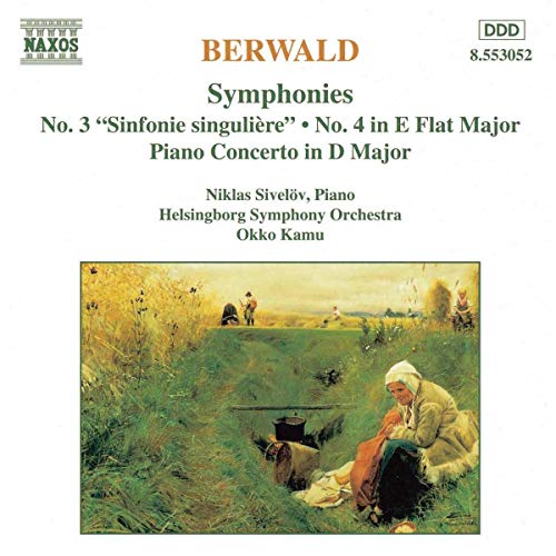CD cover for Berwald symphonies and piano concerto, featuring a painting.