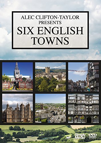 DVD cover for Six English Towns featuring six images of historic English architecture.