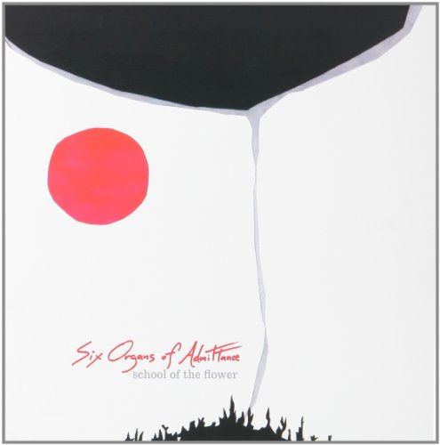 Album cover with a red circle, black shape, and text on a white background.