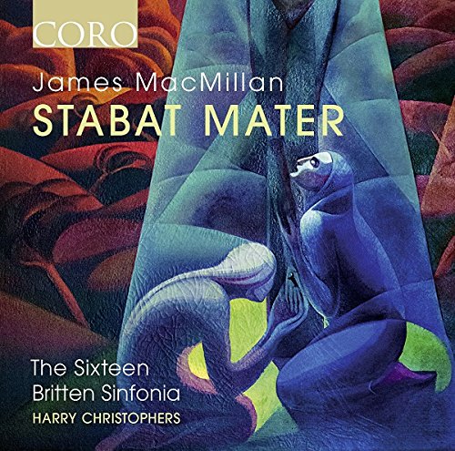 CD cover for James MacMillan’s “Stabat Mater” with abstract blue imagery.