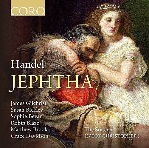 CD cover for Handel’s “Jeptha” featuring a dramatic, classical painting.