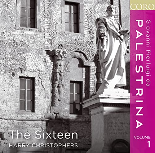 CD cover featuring a statue and building, text “Palestrina: Volume 1”.