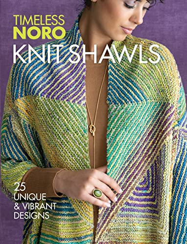 Colorful knitted shawls arranged on a background with visible patterns and textures.