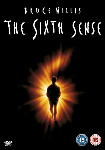 DVD cover for The Sixth Sense featuring a silhouetted child against a bright light.