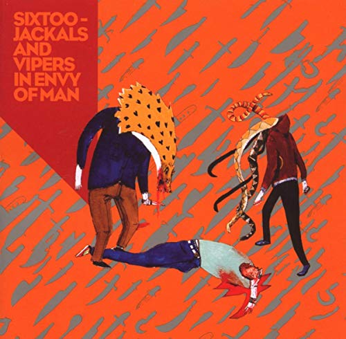 CD cover: orange background with illustrated figures and snake motifs.
