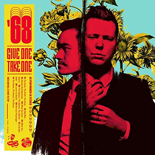 CD cover for “Sixty-eight - Give One Take One” featuring a man in a suit.