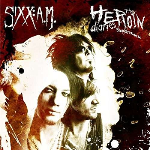 Album cover with three men's faces and dark red background, titled "The Heroin Diaries".