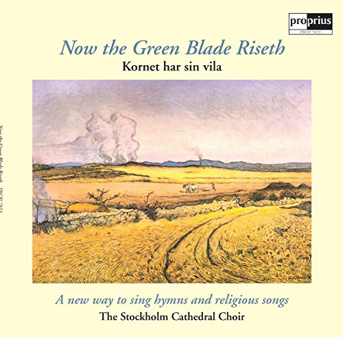Vinyl record cover: painted landscape with fields, sky, and distant figures.