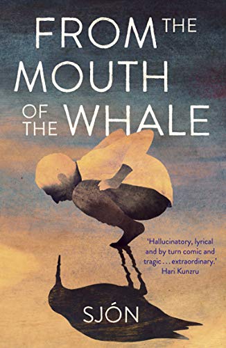 Book cover showing a person crouching on a whale-shaped shadow against a sunset background.