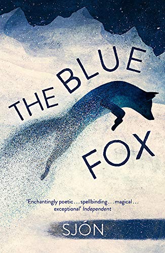 Book cover: "The Blue Fox" with a leaping fox silhouette and snowy landscape.