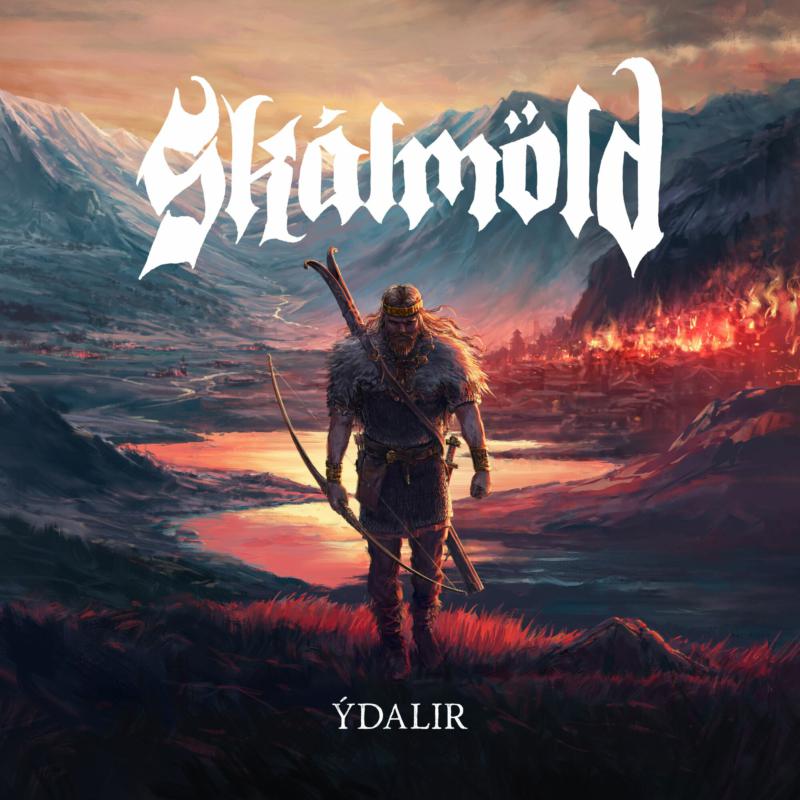 Album cover for Skalmold’s “Adalir” featuring a warrior with a bow.