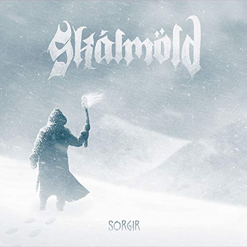 "Album cover featuring a hooded figure holding a torch in a snowy landscape."