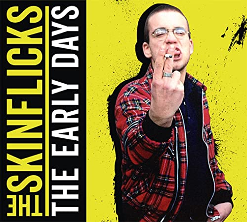 CD cover: man in plaid shirt giving the middle finger.