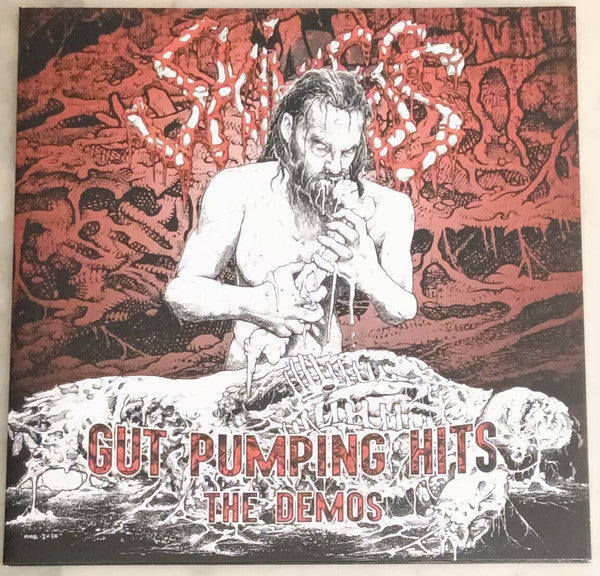 Album cover: distressed drawing of a man amidst visceral, red imagery.