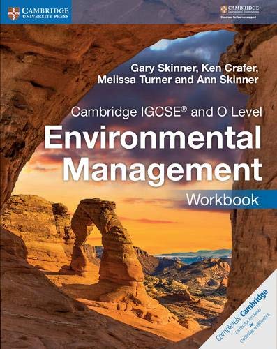 Cambridge IGCSE Environmental Management workbook cover with desert arch landscape.