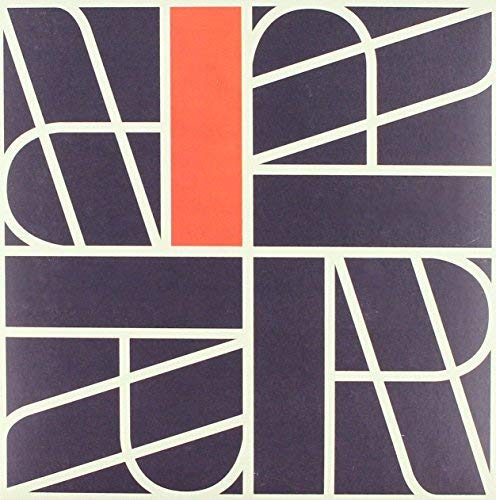 Record cover with abstract geometric lines in cream and red on dark purple.