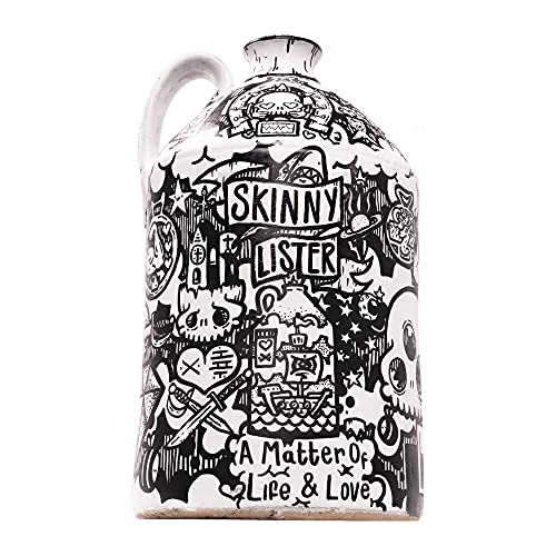 Black and white illustrated ceramic jug for Skinny Lister CD.