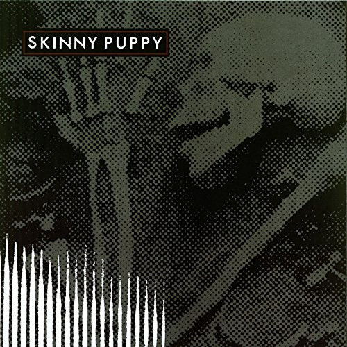 Skinny Puppy “Remission” vinyl album cover with distorted face and spikes.