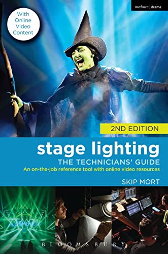 Book cover for "Stage Lighting" with a theatrical image and online resources noted.