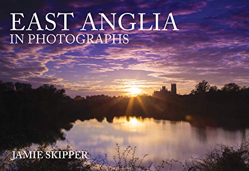 Book cover: "East Anglia in Photographs" with a sunset landscape.