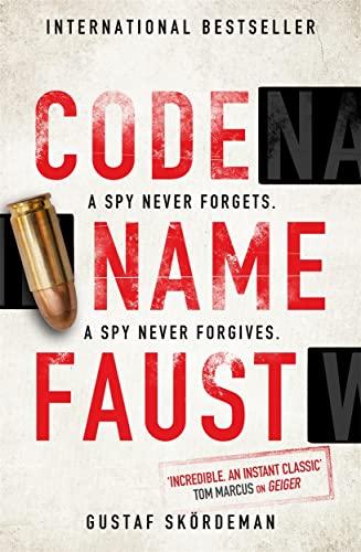 Book cover: "Codename Faust" with red text, a gun, and a dark background.