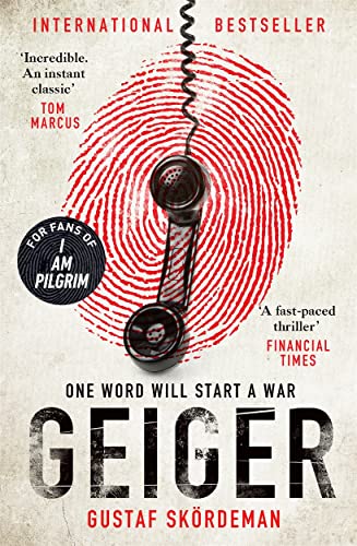 Book cover: red fingerprint swirl with a black rotary phone, title "Geiger".