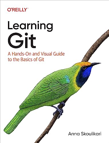 Book cover with title "Learning Git" and a green bird on a branch.