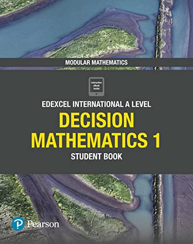 Textbook cover: "Edexcel International A Level Decision Mathematics 1".