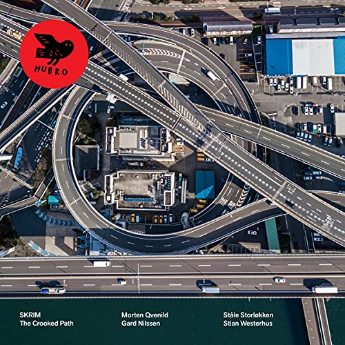Vinyl album cover: aerial view of a complex highway interchange.