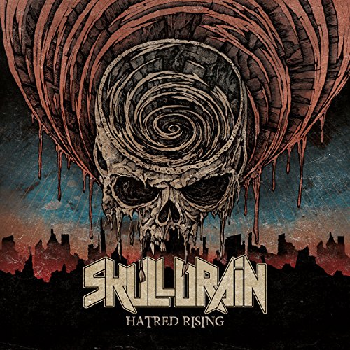 CD cover art: skull with swirling vortex over a cityscape.