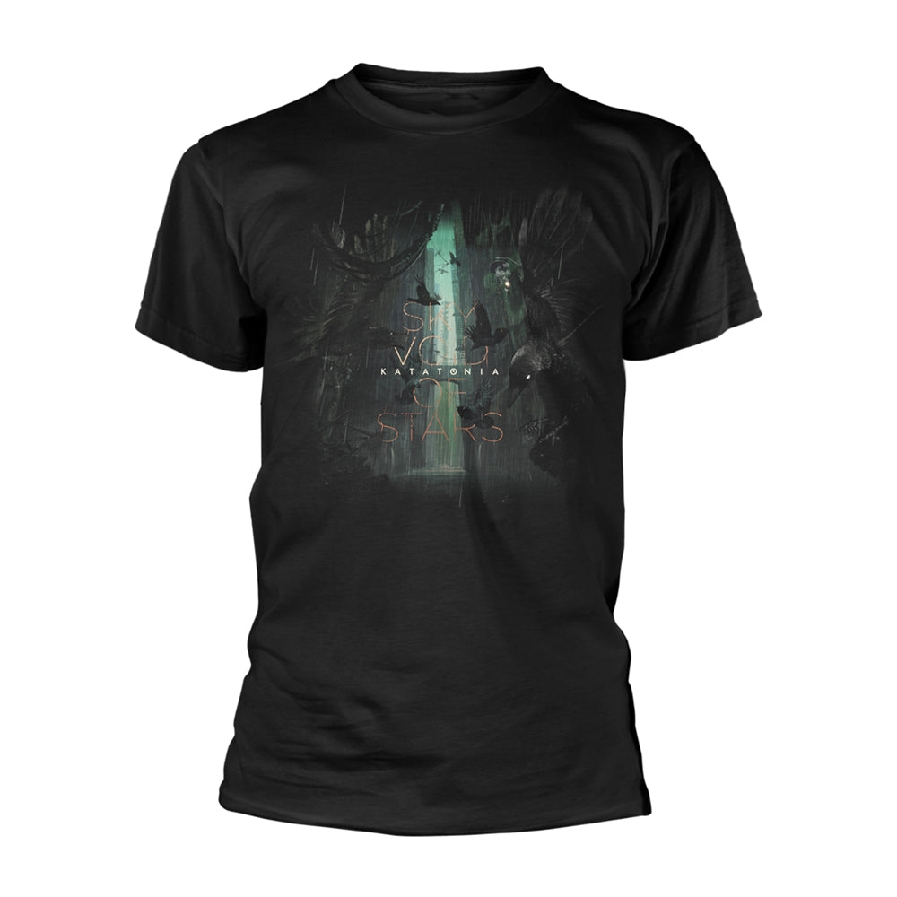 Black t-shirt with a dark, forest-themed graphic and band name "Katatonia".