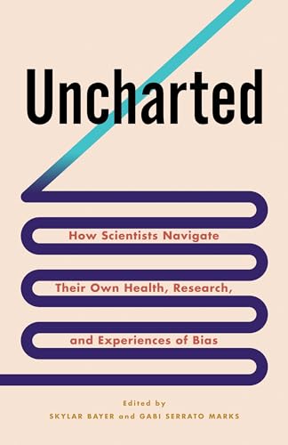 Book cover: "Uncharted" with abstract purple and blue lines, beige background.