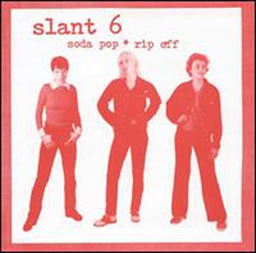 Red album cover featuring three people in dark clothing.