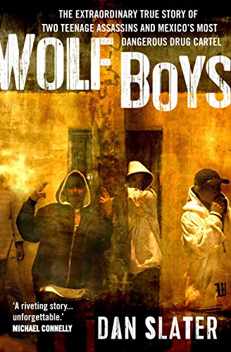 Book cover: "Wolf Boys" depicts hooded young men in front of a wall.