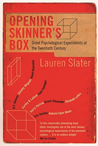 Red book cover with white text: "Opening Skinner's Box" and cube diagrams.