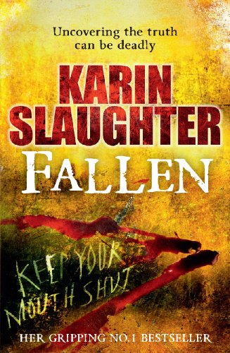 Book cover: “Fallen” by Karin Slaughter, featuring a window and curtains.