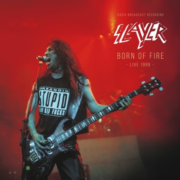Slayer album cover: guitarist performing live against a red background.