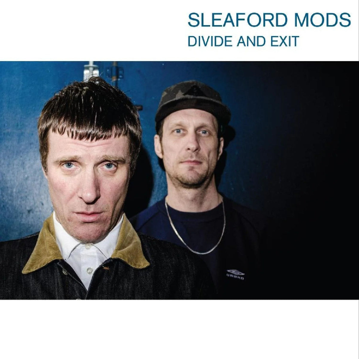 Sleaford Mods album cover featuring two men in casual clothing.