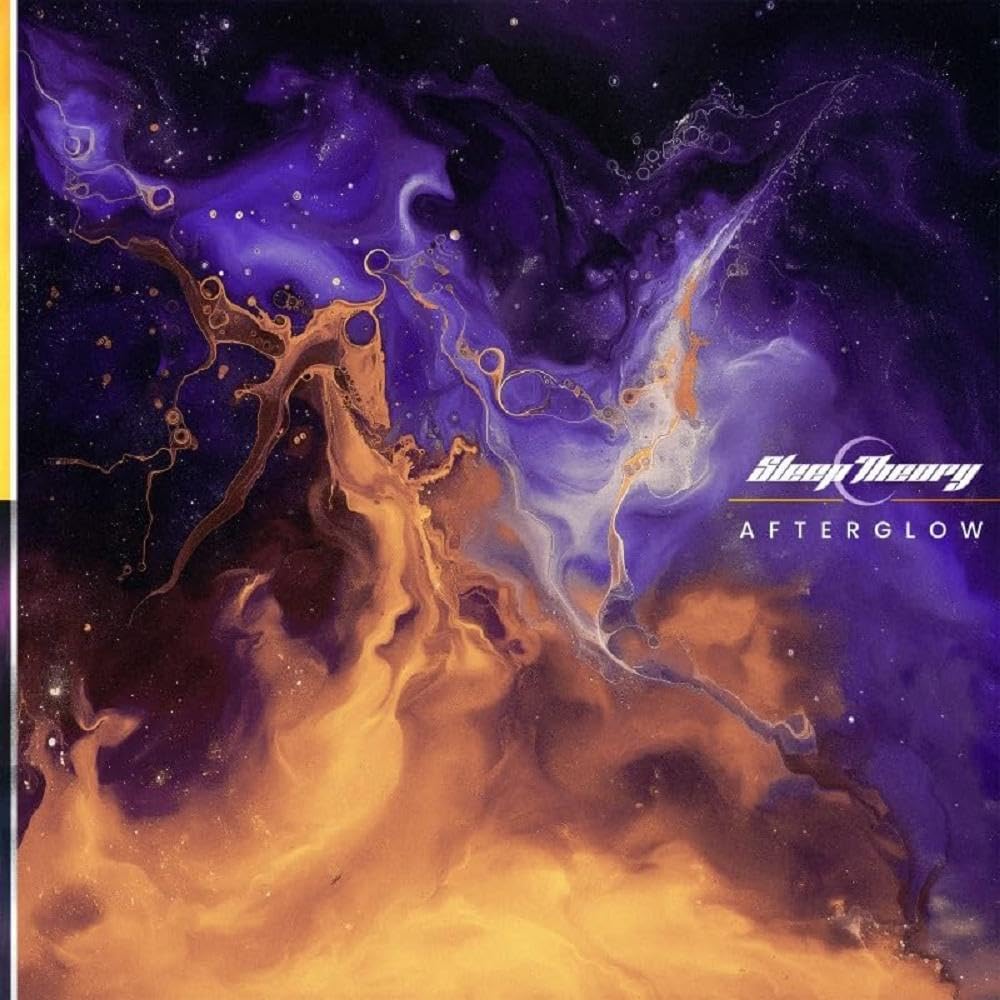 A CD jewel case featuring the Sleep Theory Afterglow album cover artwork.