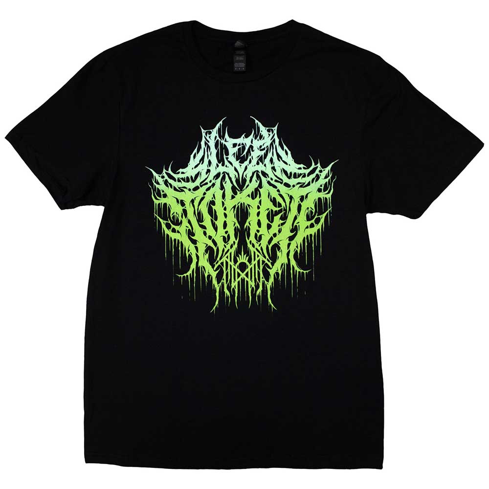 Black t-shirt with white Sleep Token death metal-style logo, size large.