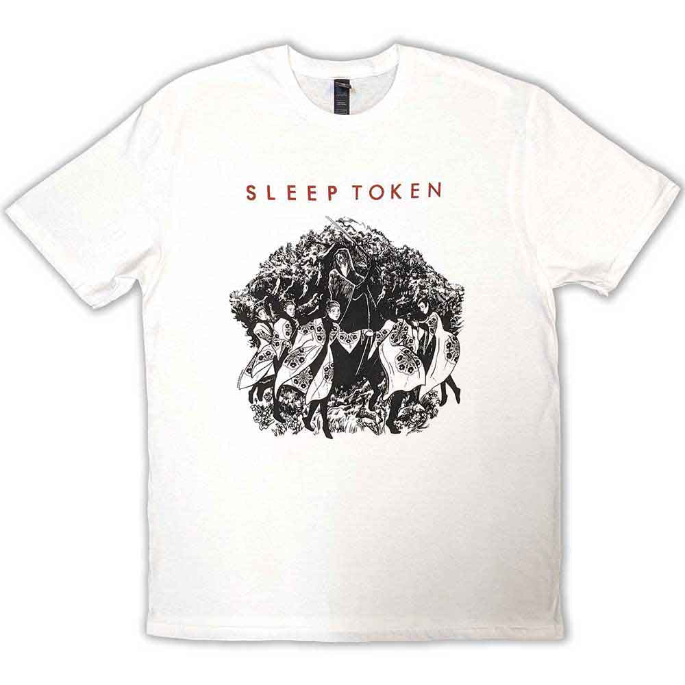 Black unisex t-shirt featuring Sleep Token branding and The Love You Want graphic design.