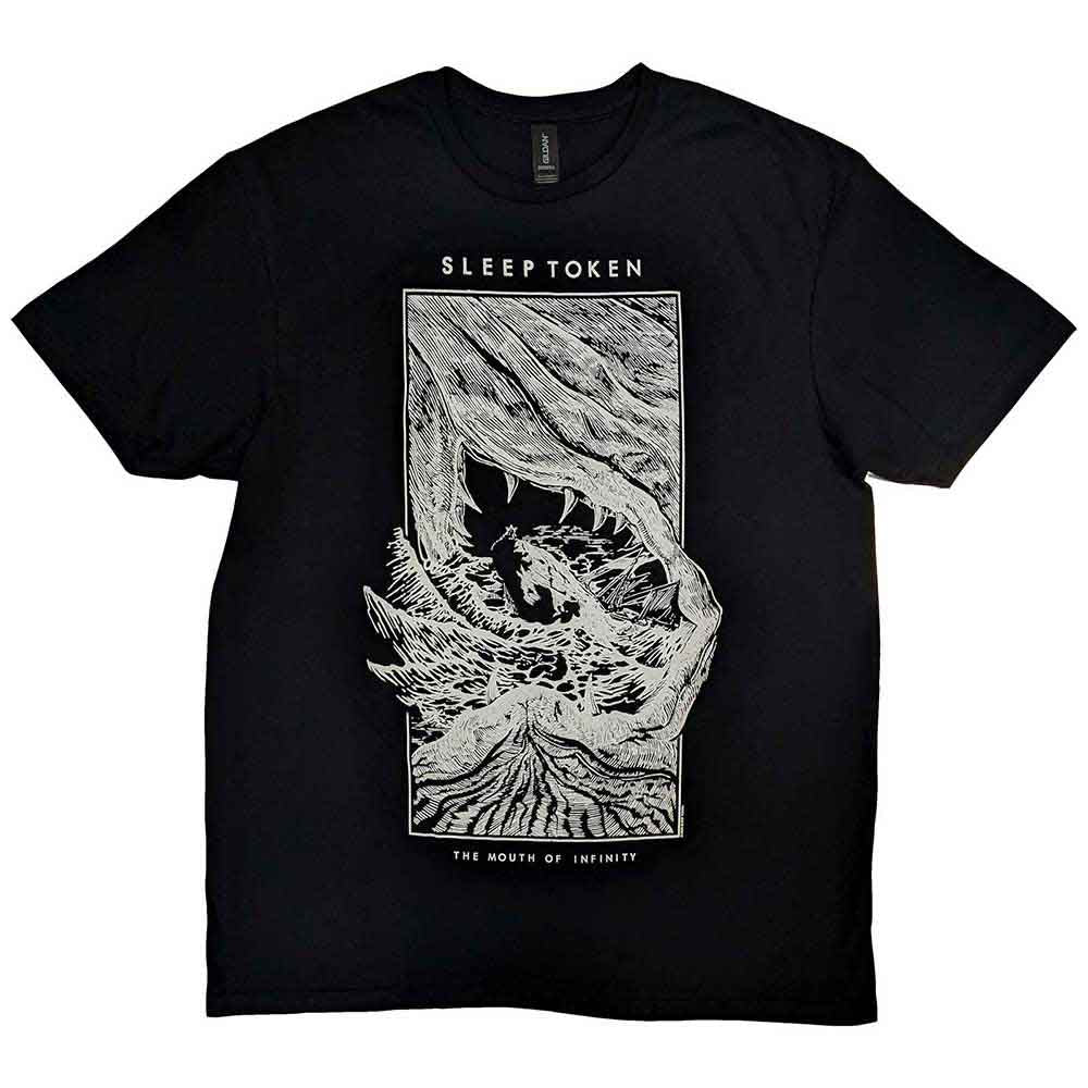 Black t-shirt with Sleep Token's "The Mouth of Infinity" artwork, size XX-Large.