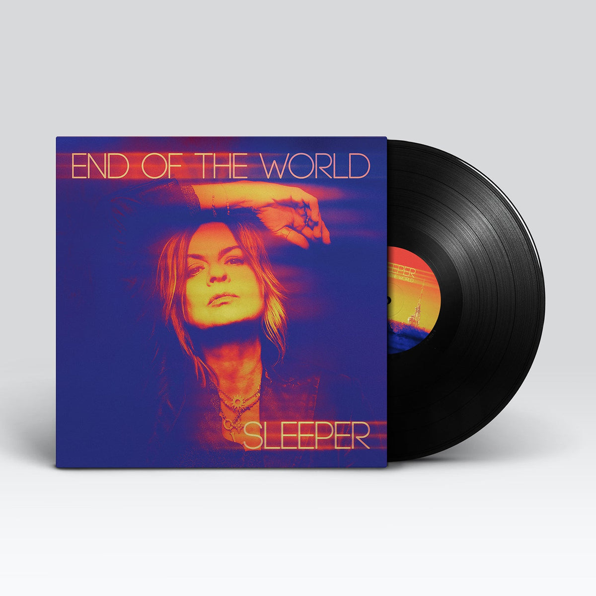 Sleeper “End Of The World” vinyl record with a woman’s portrait cover.