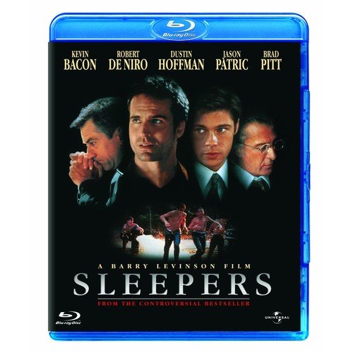 Blu-ray cover for "Sleepers" featuring Kevin Bacon, Robert De Niro, and Brad Pitt.