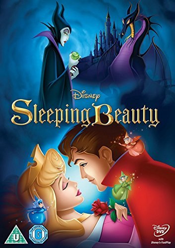 DVD cover featuring Disney's Sleeping Beauty, a blonde princess in a pink dress.