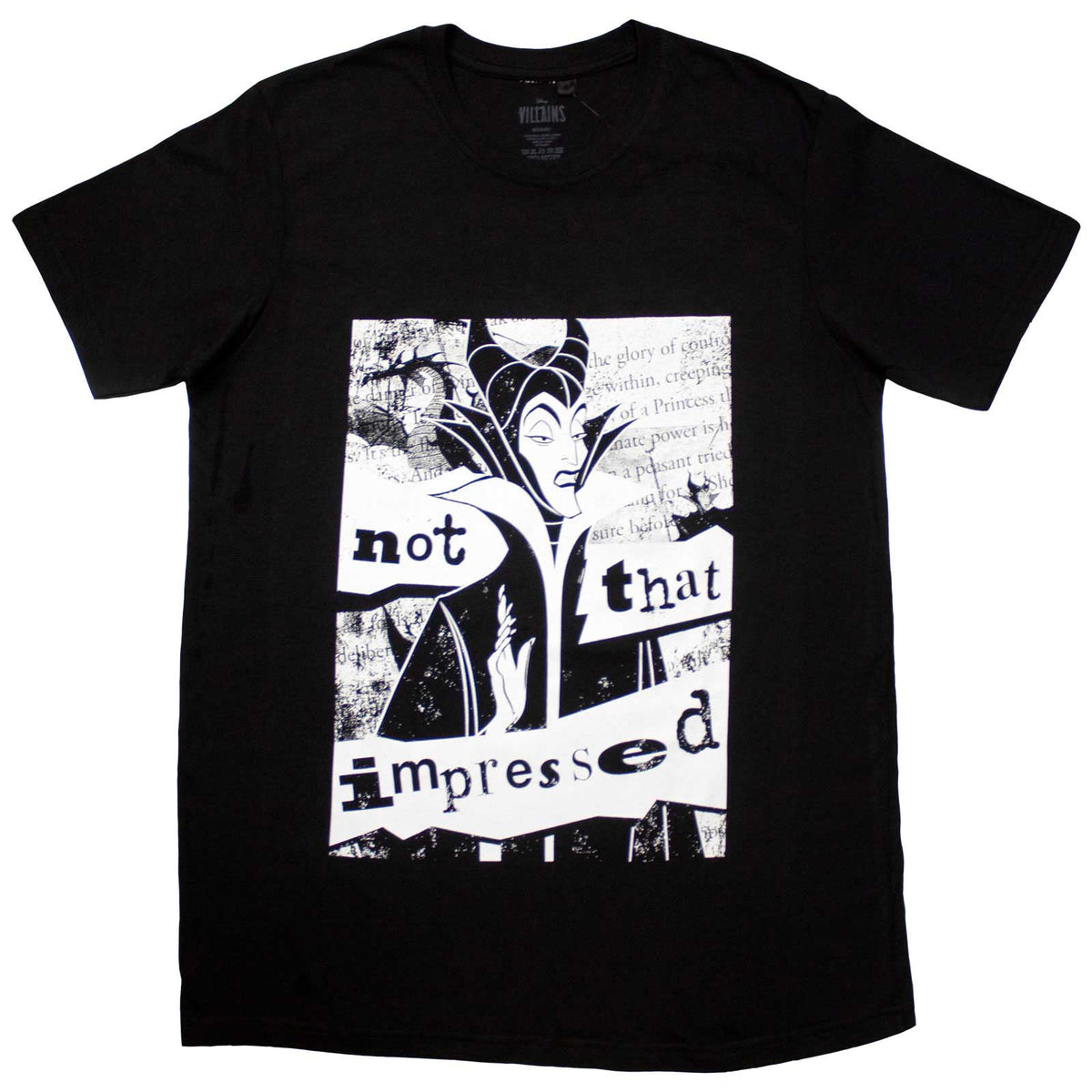 Medium t-shirt with Maleficent looking unimpressed, Sleeping Beauty themed.