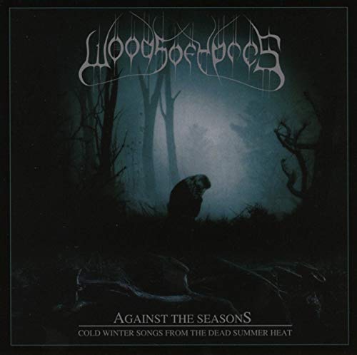 Dark album cover featuring a silhouetted forest and a hunched figure.