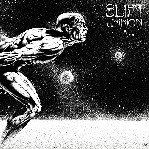 Black and white album cover featuring a distorted human figure running.